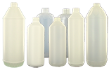 Range of cylindrical HDPE bottle
